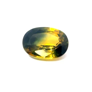 Natural Yellow Green Bi color Sapphire - Oval - 1.53ct