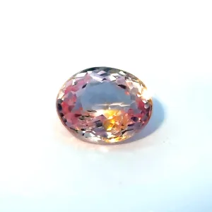 Natural Pinkish Yellow Sapphire - Oval - 0.64ct
