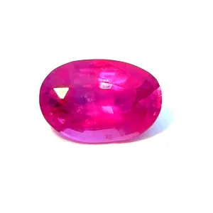 Natural Pinkish Purple Sapphire - Vivid Pink - Oval - 0.66ct