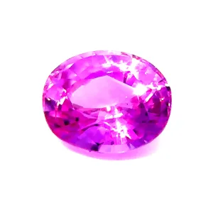 Natural Vivid Pink Sapphire - Oval - 0.9ct