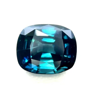 Natural Teal Sapphire - Cushion - 4.72ct